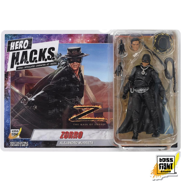 Boss Fight Studio Hero H.A.C.K.S. Zorro Alejandro Murrieta 1:18 Scale Action Figure